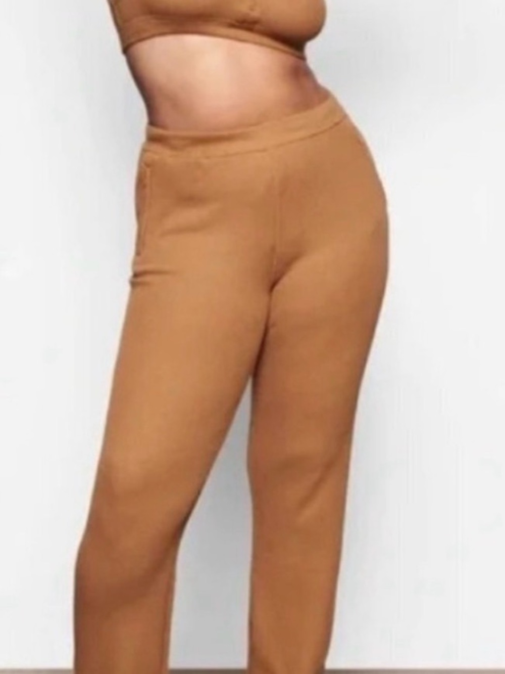 SKIMS WAFFLE LOOSE PANT | CAMEL (L)